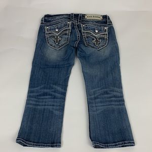 Rock Revival Luz Capri Jeans. Medium wash denim. Stretch. Size 28